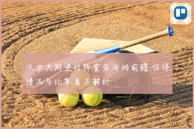 沃尔夫斯堡对阵霍芬海姆前瞻 伤停情况与比赛看点解析